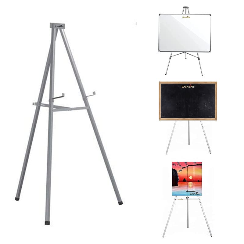 Bi-Silque Visual Communication Products GEC™ Portable Easel Stand  Heavy Duty Instant Collapsible Tripod, Black, Aluminum FLX10201MV