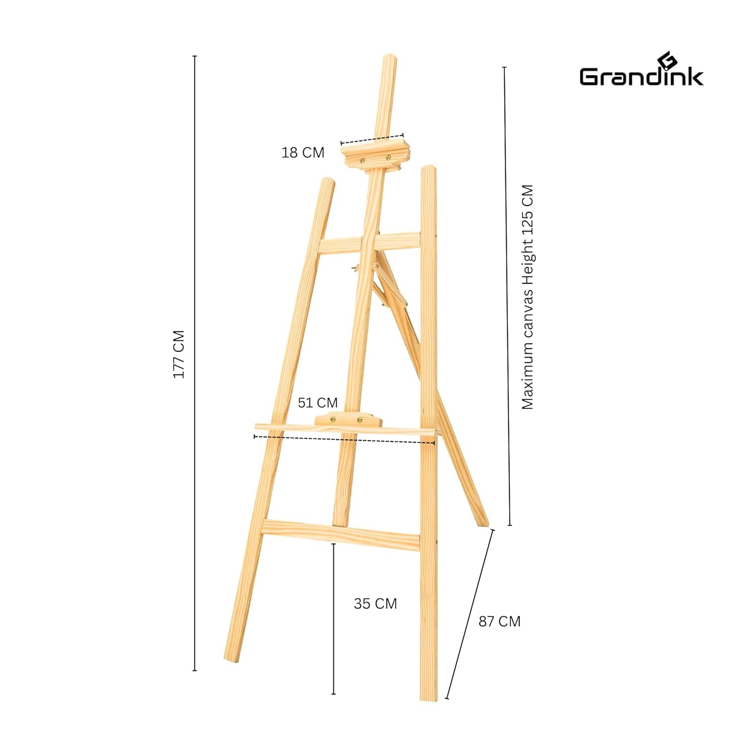 Grandink® Pinewood Easel 6FT Stand - Image 2