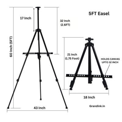 Grandink Black Tripod Easel Stand - Image 2