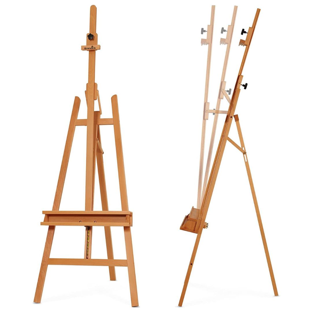 Grandink® Lyre Easel With Tray in Beechwood