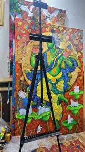 Grandink Watercolor Field Metal Easel Stand, Adjustable & Foldable photo review