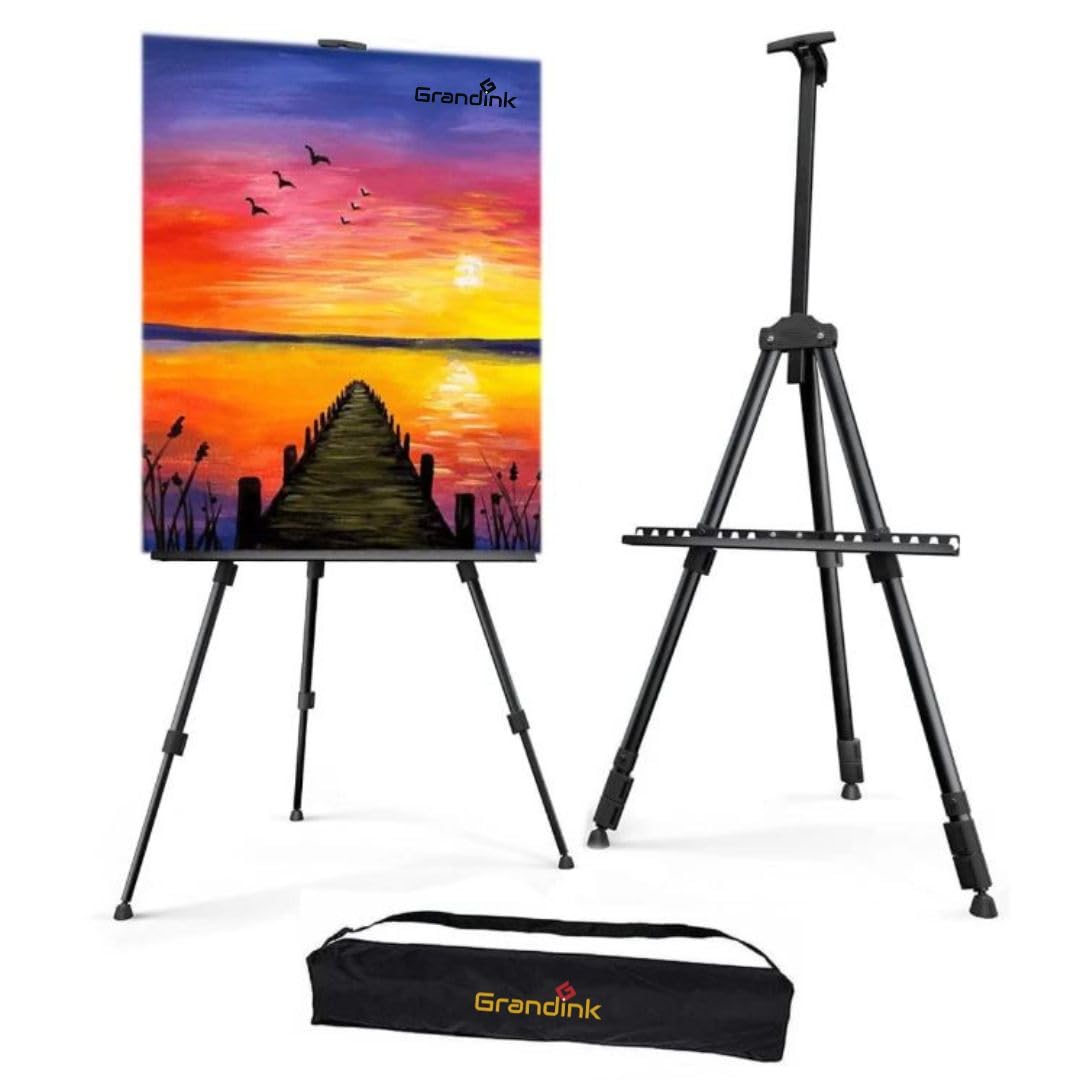 Grandink 6 Inch Mini Wooden Easel Stand Adjustable, Small Tabletop Eas