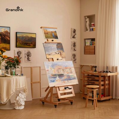 Grandink Solid BeechWood Large H-Frame Crank Easel - Image 2