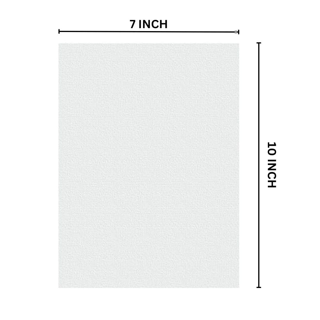 Grandink 7X10 Inches Stretched Canvas for Painting (Set-3)