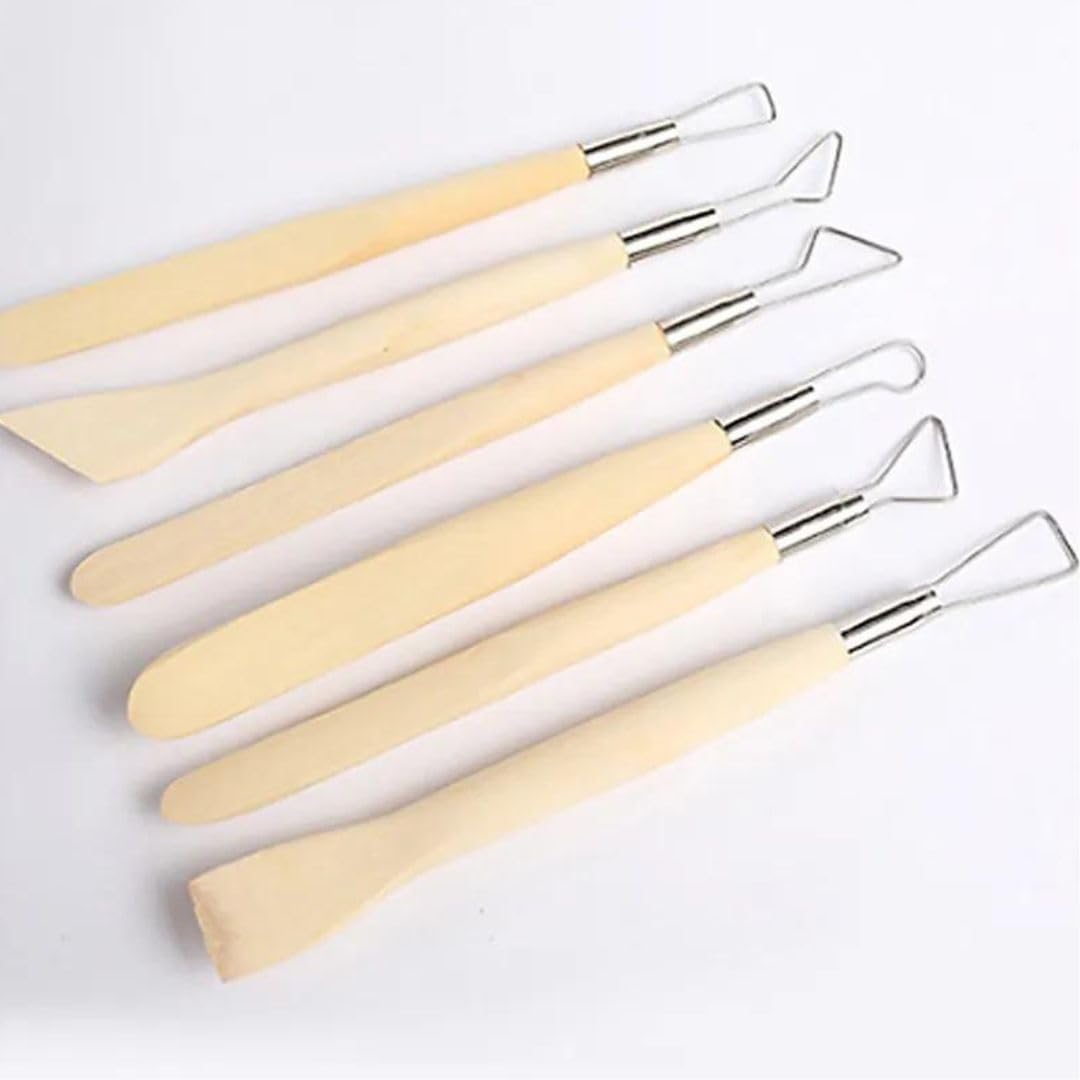 Grandink Set of 6 Crafts Wooden Carving Pottery Tools