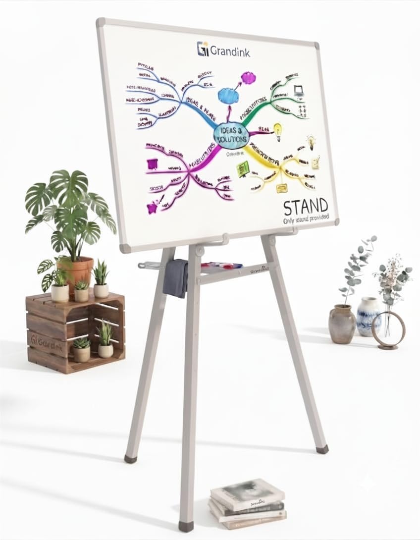 Grandink 5FT Heavy-Duty Folding Metal Whiteboard Display Stand
