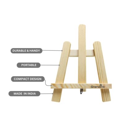 Grandink Wooden Mini Easel Stand - 12 Inch (1 Foot) - Image 2