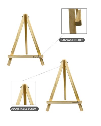 Grandink Wooden Mini Easel Stand - 10 Inch-Set of 2 - Image 4