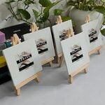 Grandink 6-Inch Mini Easel with 4x4 Inch Canvas – Art Display Set photo review