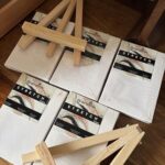Grandink 8-Inch Mini Wooden Easel with Screw & 6 X 4 Inch Stretched Canvas Set (Pack of 5) photo review