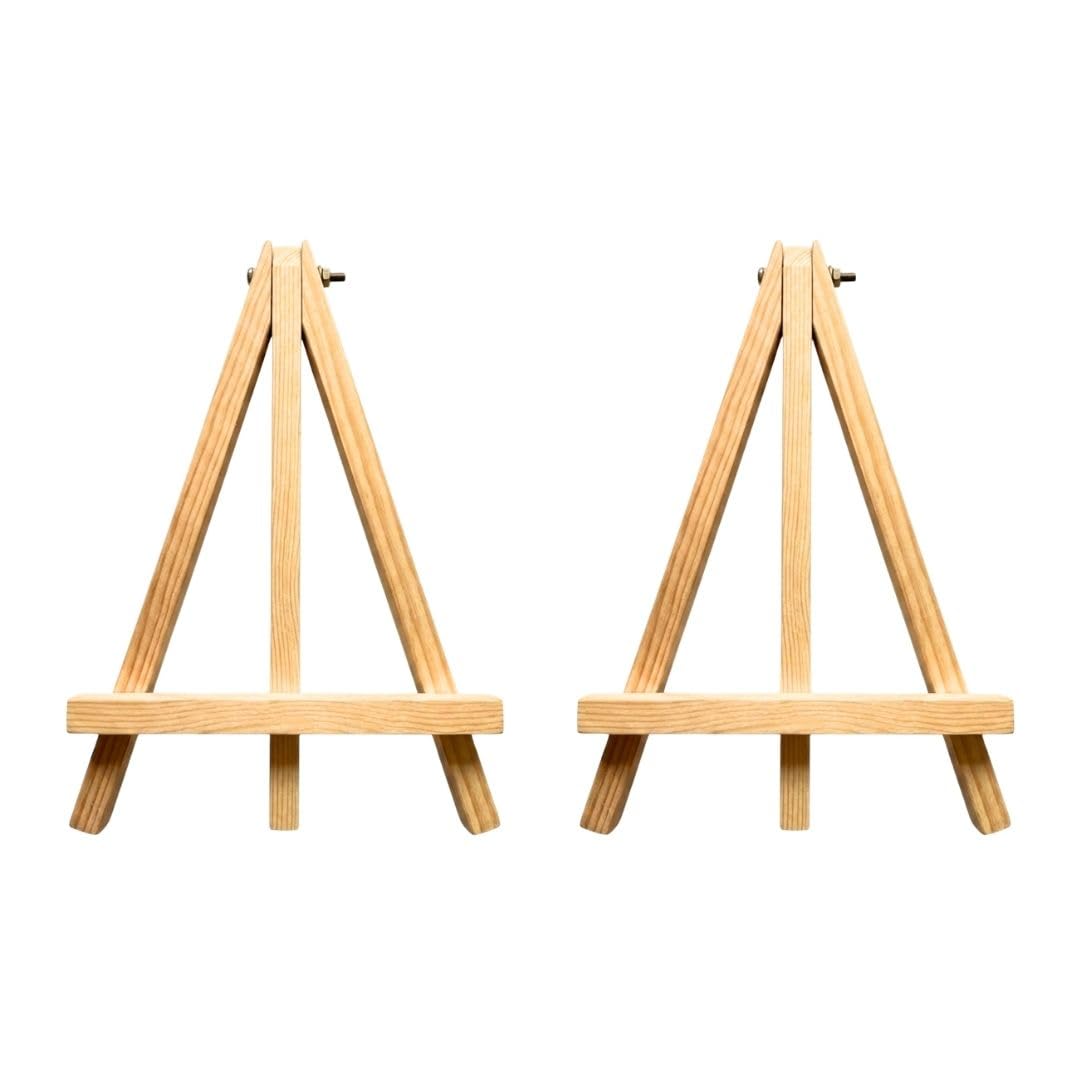 Grandink Wooden Mini Easel Stand - 12" Set of 2
