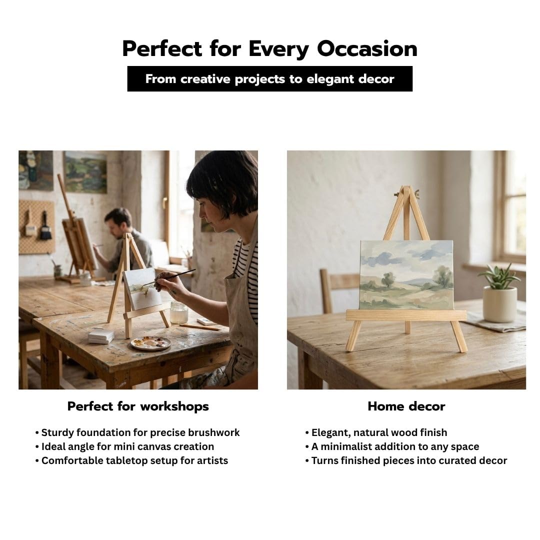Grandink Wooden Mini Easel Stand - 12" Set of 2 - Image 5
