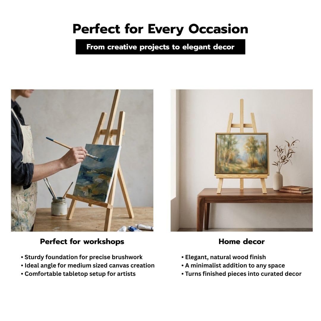 Grandink 24 Inch (2 Foot) Wooden Tabletop Easel Stand - Image 5