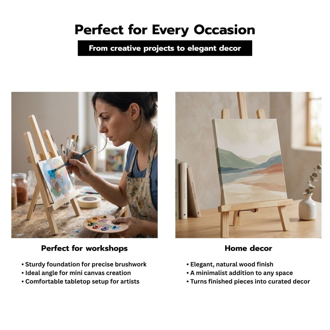 Grandink 18 Inch (1.5 Foot) Wooden Mini Easel Stand - Image 5