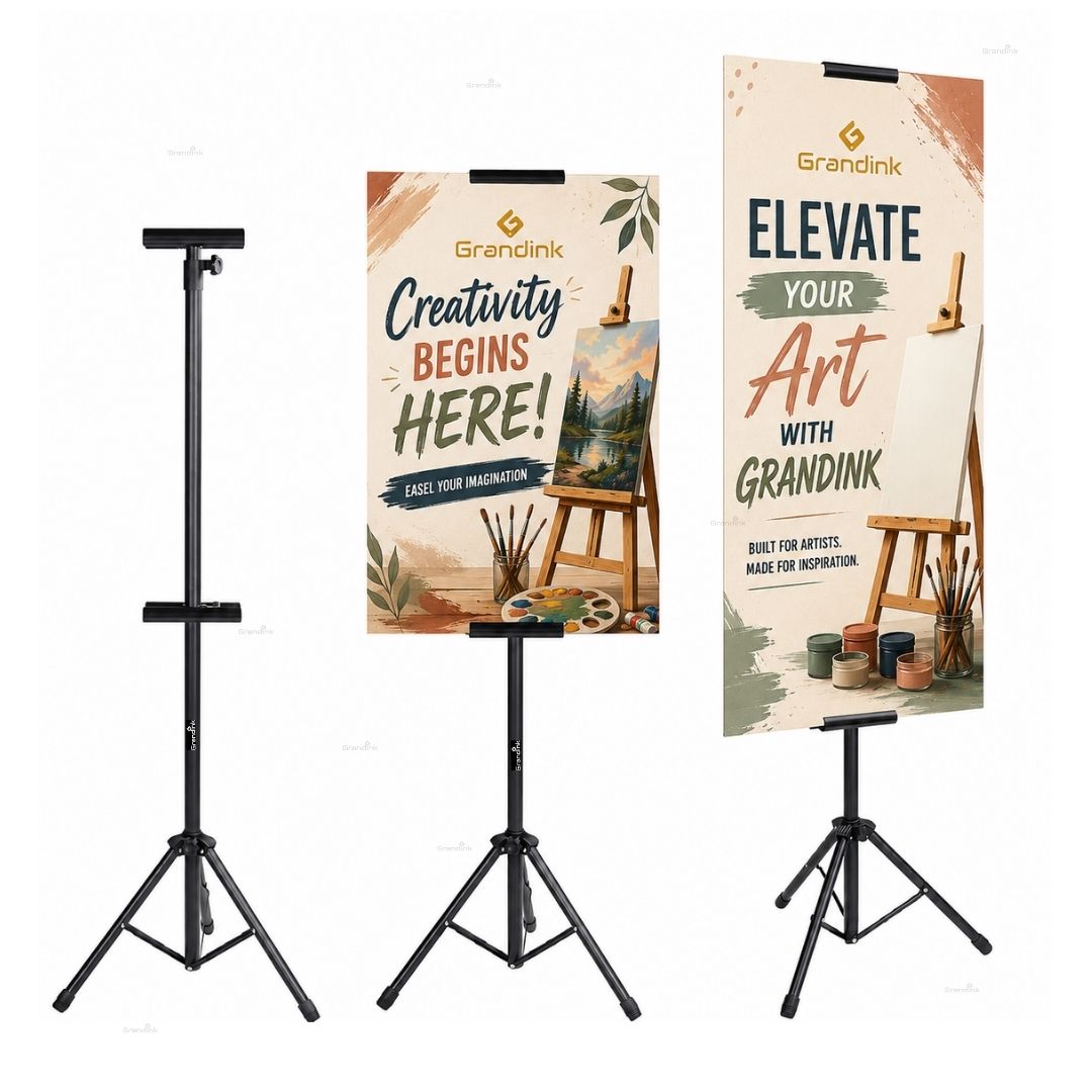Grandink Adjustable Tripod Poster Banner Stand Double Sided
